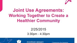 Webinar: Joint Use Agreements