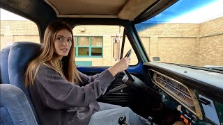 Daughter Eva Learns to Drive Manual Trans in Ole Highboy