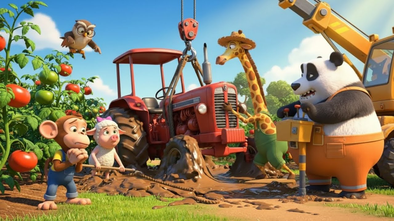 Baby Monkey Harvests Bamboo Shoots | Kids Storytime