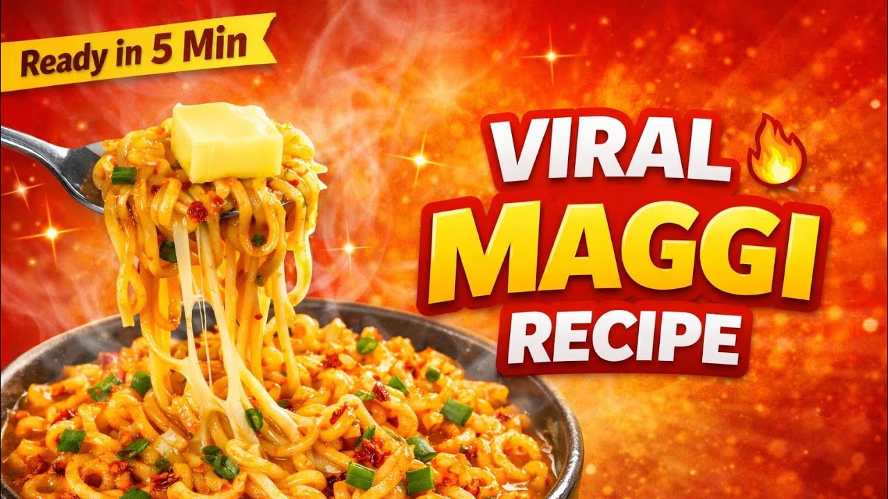 2 Minute Maggi Ko Banaya 5⭐ Restaurant Style 😱Maggi Lovers Ye Video Miss Mat Karna 😋