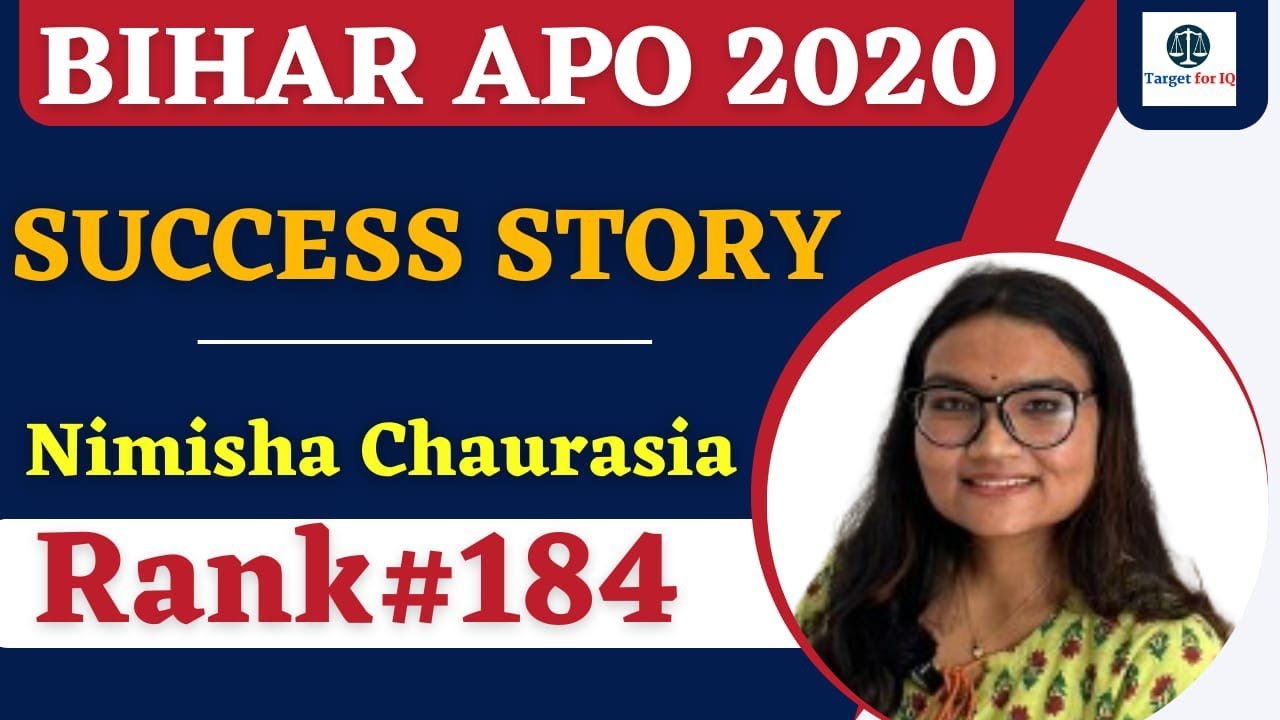 Nimisha Chaurasia | Rank-184 | Bihar APO 2020