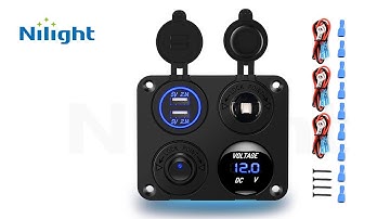 Nilight 4 in 1 Charger Socket Panel
