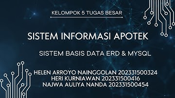 TUGAS BESAR - SISTEM BASIS DATA KELOMPOK 5 - ERD & RELATION MODEL (SISTEM INFORMASI APOTEK)