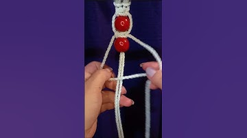 Macrame knot tutorial with beads #macrametutorial #patternknot #diy #easymacrame #basicmacrame