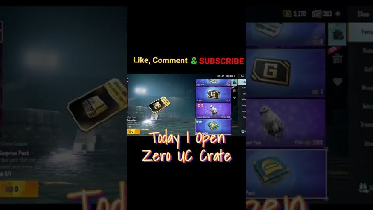 Free Crate Opening | Zero UC Crate Opening | Nagalu X Gaming