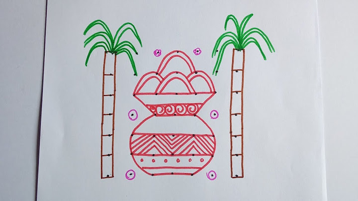 Beginners easy pongal kolam with 7-7 dots |simple pongal pot rangoli design |pongal paanai kolam