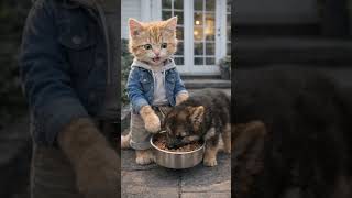 🐶 Kind Stray Cat Finds Lonely Dog on Street… Gives Him a Beautiful Home & Life ❤️