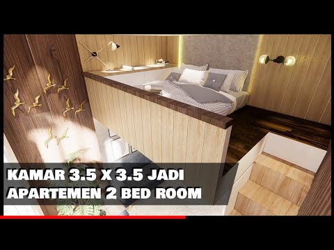 Desain kamar Tempat Tidur Tingkat jadi Apartemen 2 Bedroom