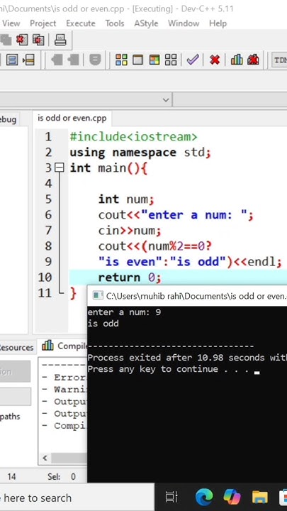 c++ programming odd or even number __ c++ program for odd or even ...