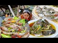 小朱空运上等海鲜，生吃海虾清蒸海鱼，大姐吃到破产【苗阿朵美食】