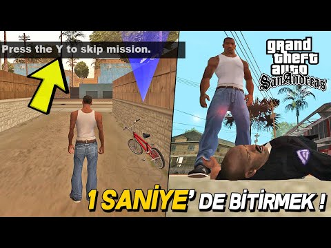 GTA SAN ANDREAS 'I 1 SANİYEDE BİTİRMEK ! EN HIZLI BİTİRME REKORU