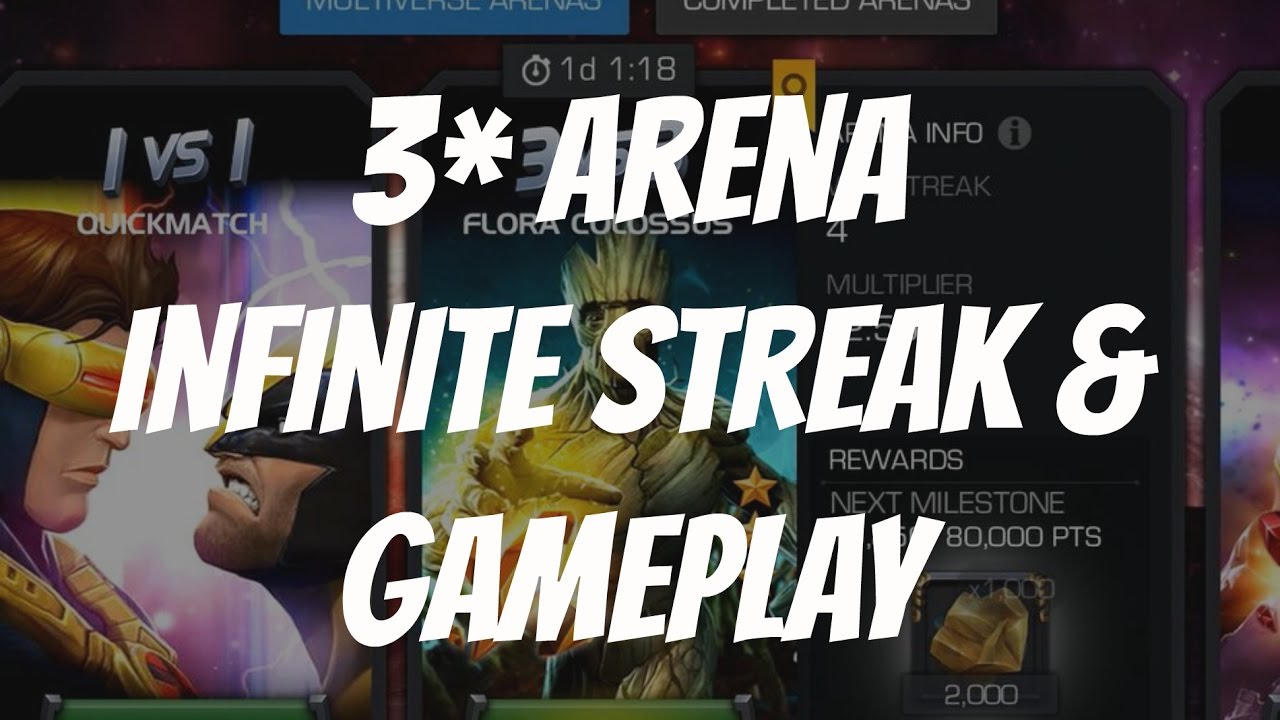 Marvel Contest of Champions 3 Star Arena Infinite Streak and Gameplay