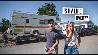 Is This the End of RV Life?? - Back to Our Vintage Camper... But We Have a HUGE Problem! 😭