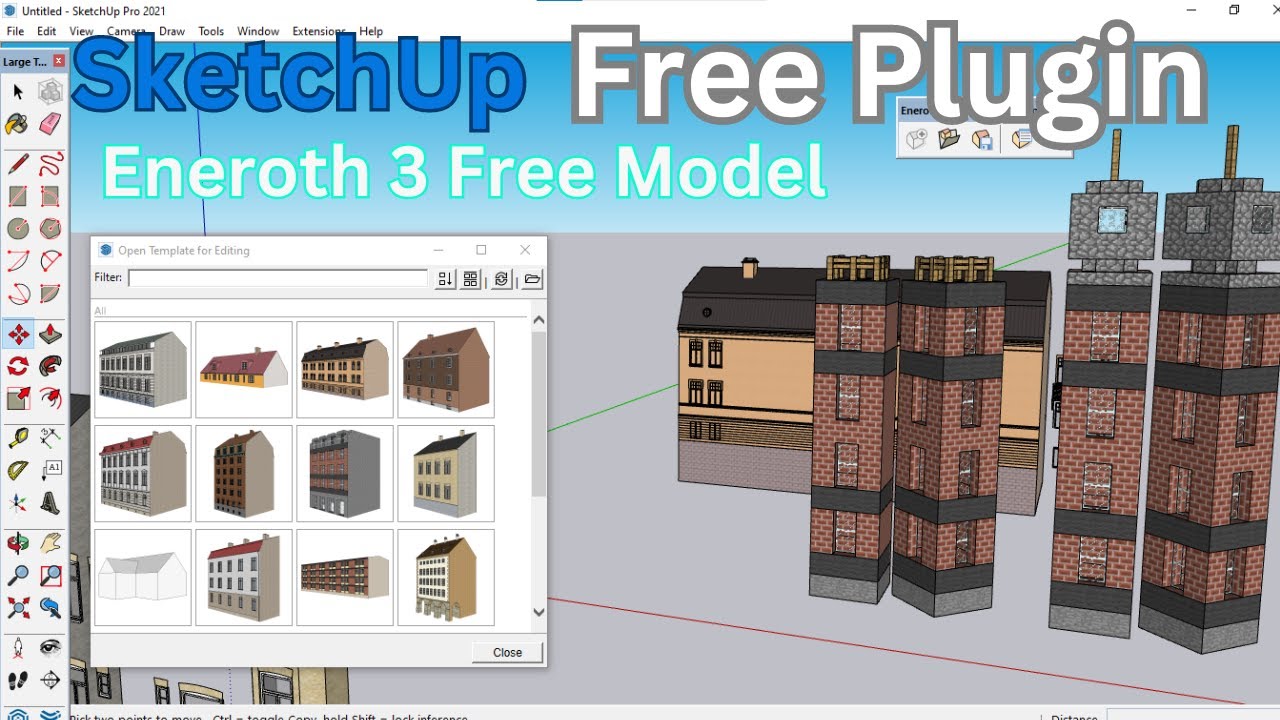 SketchUp plugin - (Eneroth Townhouse System) Free 3D Model Download ...