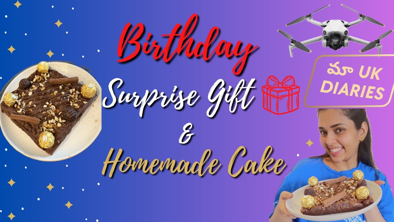 🎉 Sanju’s Birthday Surprise! ❤️ Special Gift + Homemade Chocolate Cake | మా UK Diaries