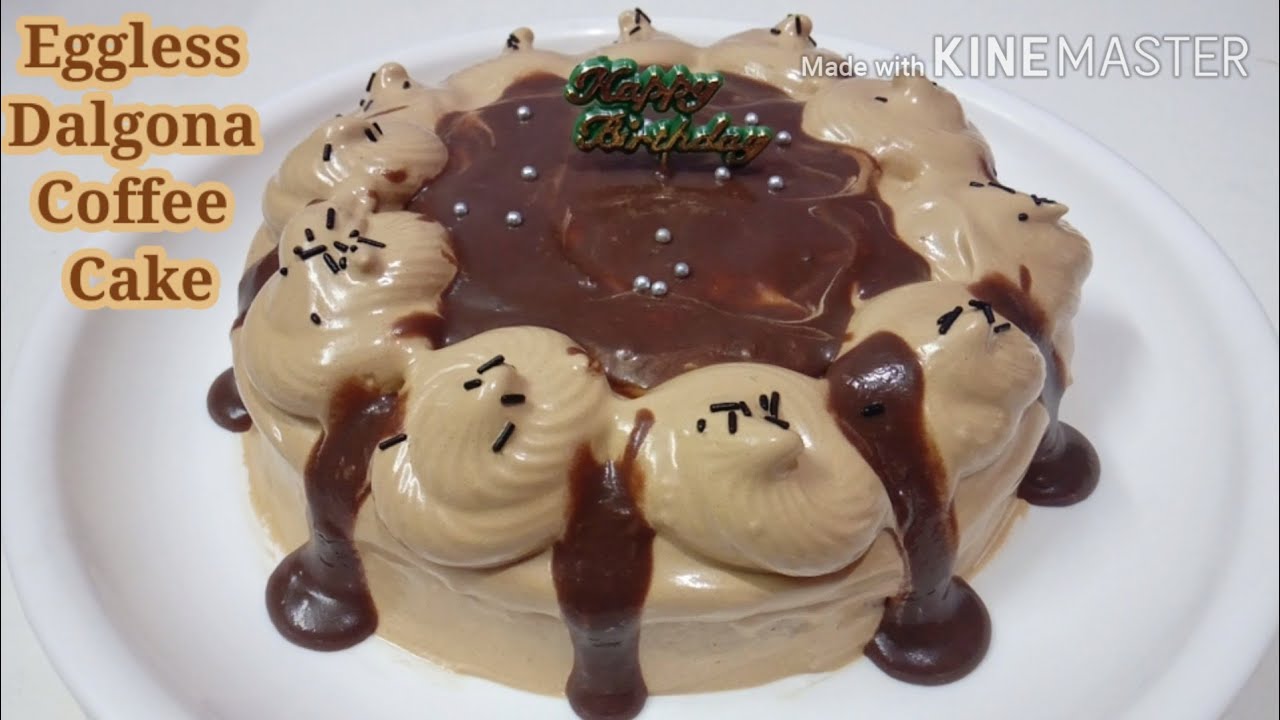 Eggless Dalgona Coffee Cake YouTube
