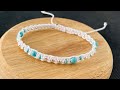 Easy macrame anklet