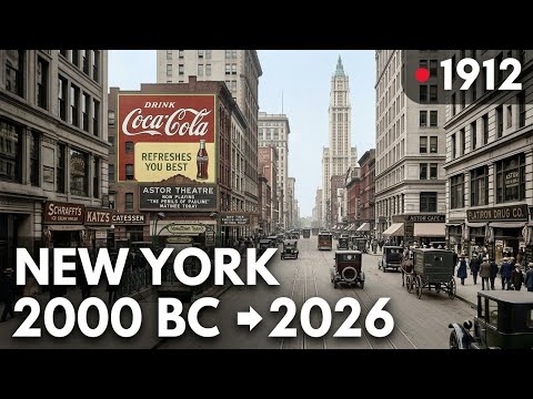 Evolution of New York | Fixed-Camera Timelapse: 4026 Years in 11 Minutes (2000 BC – 2026) — free youtube stock footage