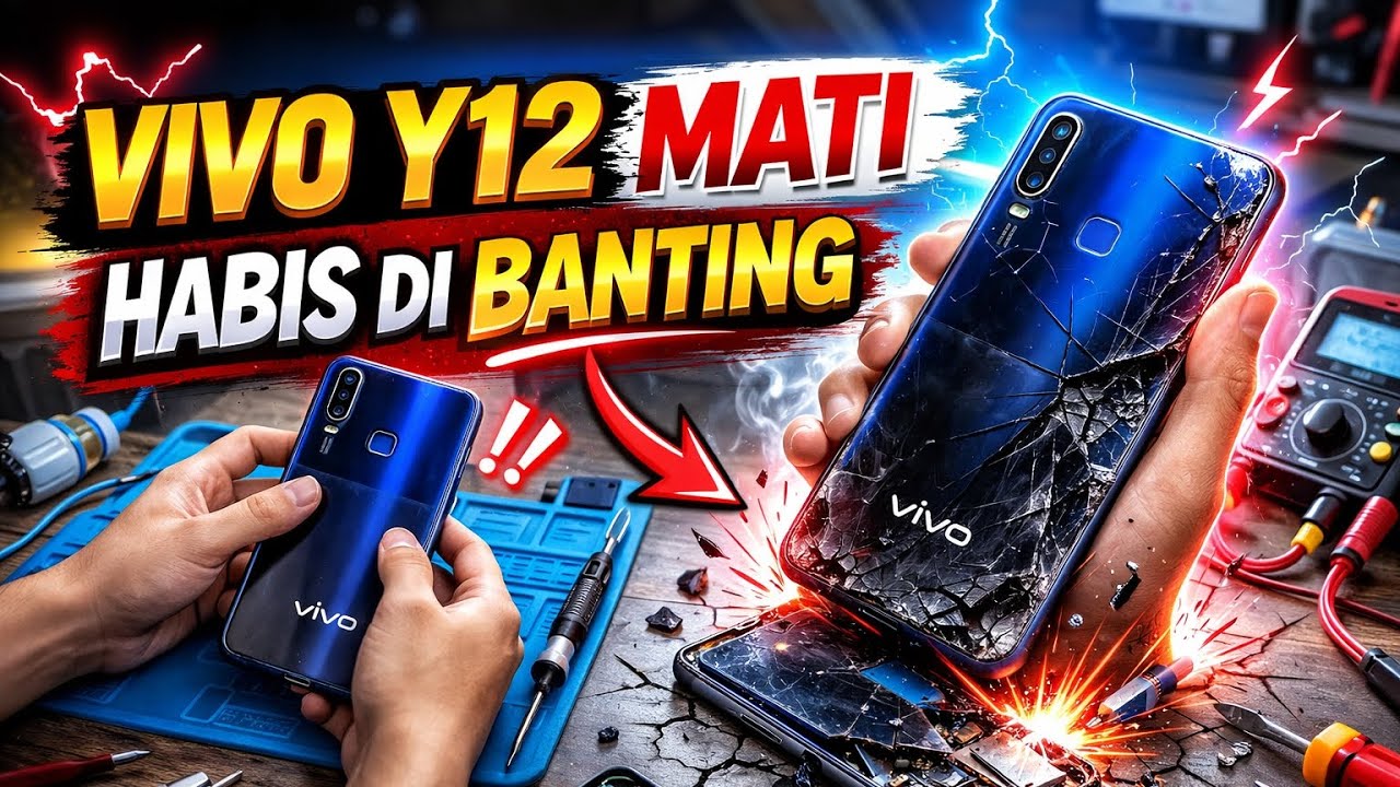PERBAIKAN VIVO Y12 MATI KARENA DI BANTING