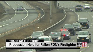 Procession held for fallen FDNY firefighter