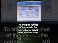 #Msexcel #shorts To bring the format of the table in the correct order in MS Excel, use shortkeys.