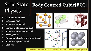Body centred cubic bcc structure in solid state physics full explanation ||primitive vectors in bcc.