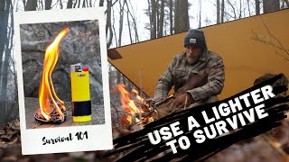 The Survival Lighter: How to Prep and Use a Lighter to Start a Campfire