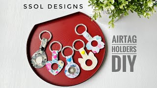DIY AirTag holder / case, cordkeeper, key charms in these fun shapes! SVG files included.