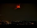 Mount etna volcano in italy erupts