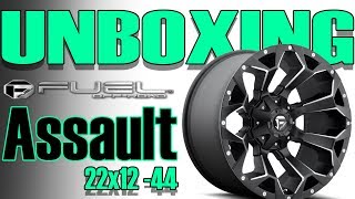 Fuel Offroad Assault 22x12 -44 Wheel Rim Unboxing