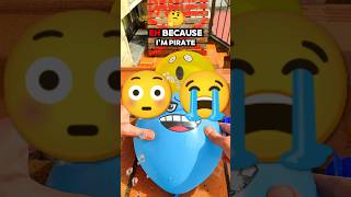 Eh BECAUSE I AM PIRATE #balloon_show #satisfying #funny #gaming #experiment #entertainment #shorts