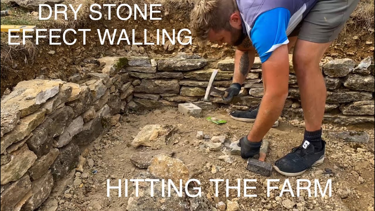 Building Stone Walls On A Farm Hitting The Dry Stone Effect! YouTube