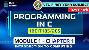 Module 1 Hoofdstuk 1 Programmeren in C | 1BEIT105/205 #vtu