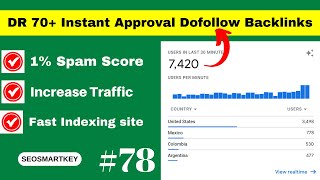 70+ DR Instant Approval Dofollow Backlinks Site List | High Authority Dofollow Backlink@Seosmartkey