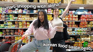FINALLY TAKING ALISHA KOREAN SHOPPING!! Hmart Shopping & Taste Test!