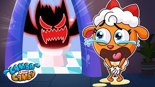 No Monster In The Toilet Song | Funny Kids Songs And Nursery Rhymes by Lamba Lamby