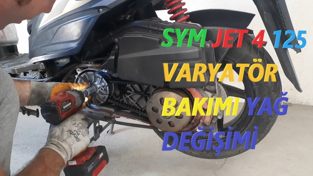 SYM JET 4 125 VARYATÖR BAKIMI YAĞ DEĞİŞİMİ