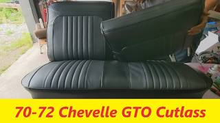 HOW TO RECOVER  FRONT SPLIT BENCH SEAT 1970 1971 1972 Chevelle Cutlass GTO Malibu! #3W1B #automobile