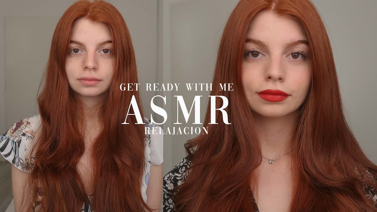 GET READY WITH ME en ASMR | mi rutina de cabello, rutina de skincare, maquillaje y mucha relajación
