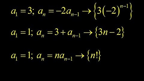 Sequences defined by recurrence or recursive relations:  write with explicit formula.