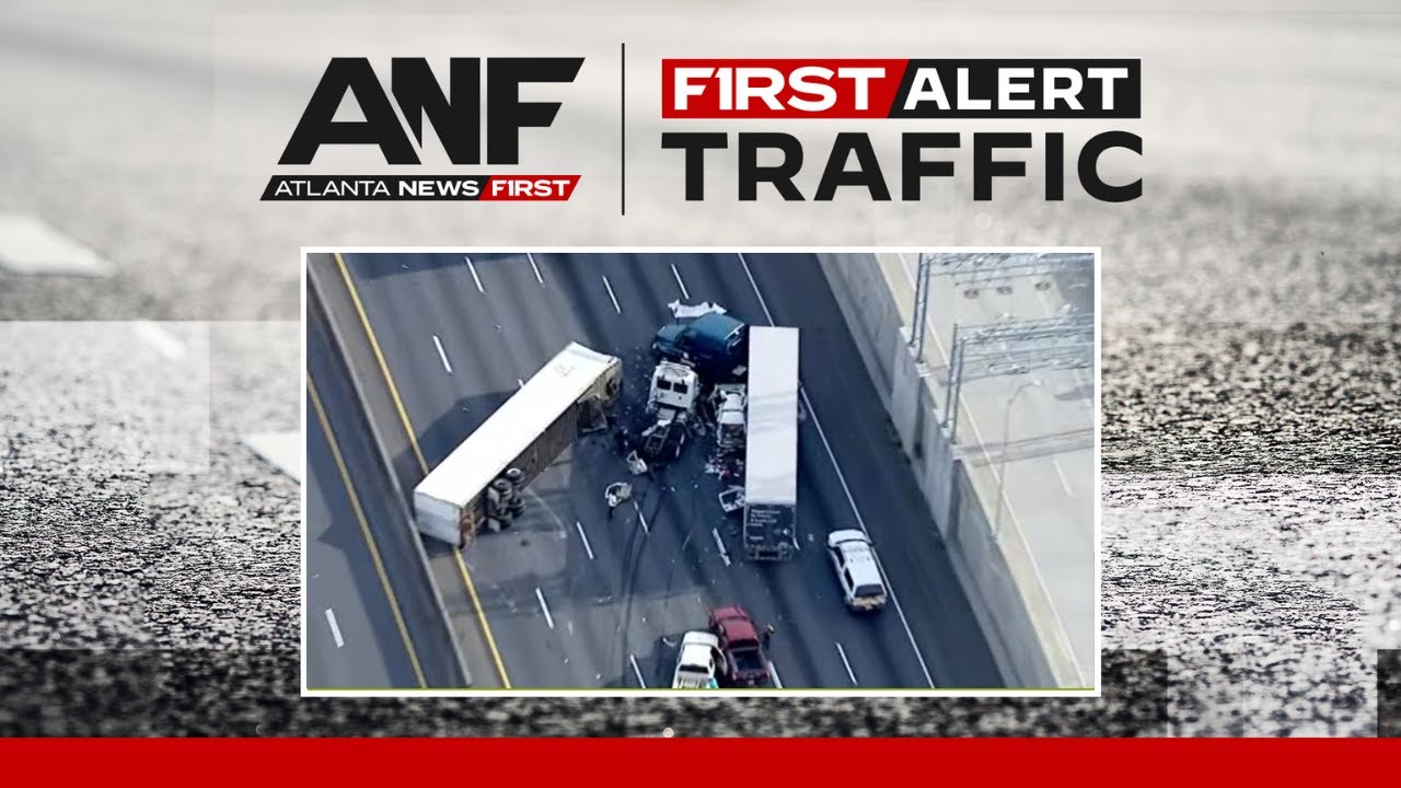 VIDEO: Multi-vehicle wreck shuts down I-75 south in Cobb County - YouTube