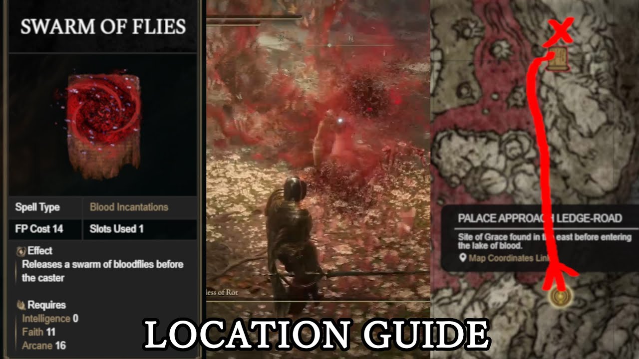 GUIDE LOCATION SWARM OF FLIES Incantation LVL 1 Elden Ring YouTube