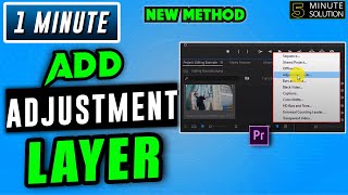 How to add adjustment layer in premiere pro 2022