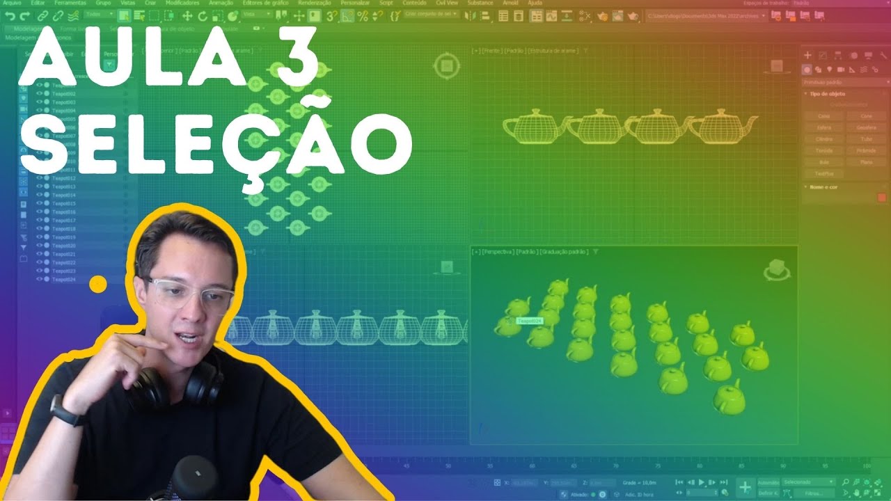 CURSO GRATUITO DE 3DS MAX - Aula 3: Seleção - YouTube