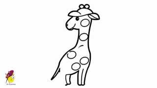 giraffe drawing easy simple draw drawings clipartmag clipart pencil paintingvalley