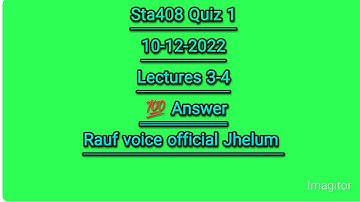 Sta408 Quiz 1