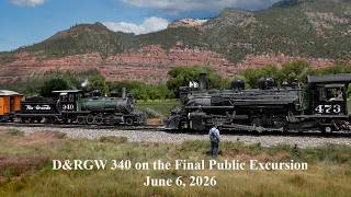 D&RGW 340 Second Excursion, June 6, 2026