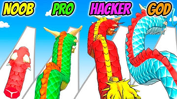 NOOB vs PRO vs HACKER vs GOD in Dragon Evolution Run
