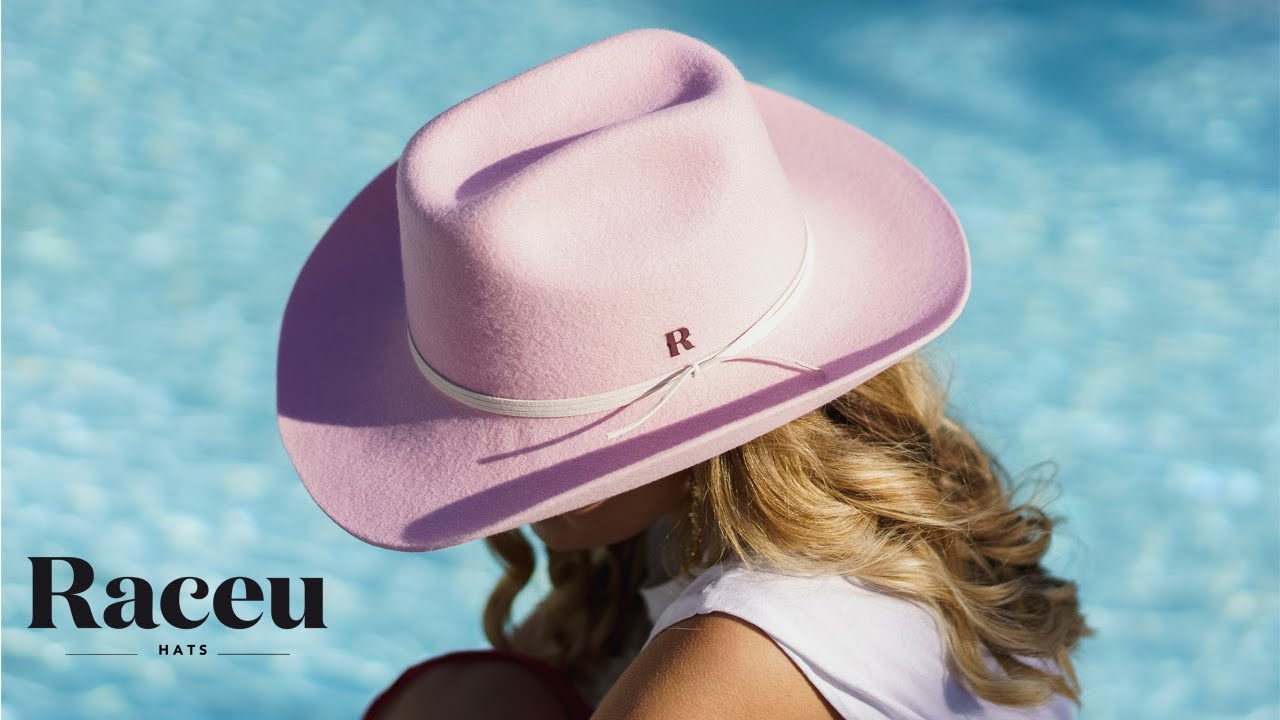 Cowboyhut aus Wollfilz für Frauen rosa kaufen - Raceu Hats