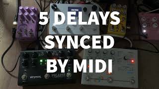 Celebrity Mastering the Art of Syncing 5 Delay Pedals with MIDI Clock #demo #stereo #sync #delay Profile